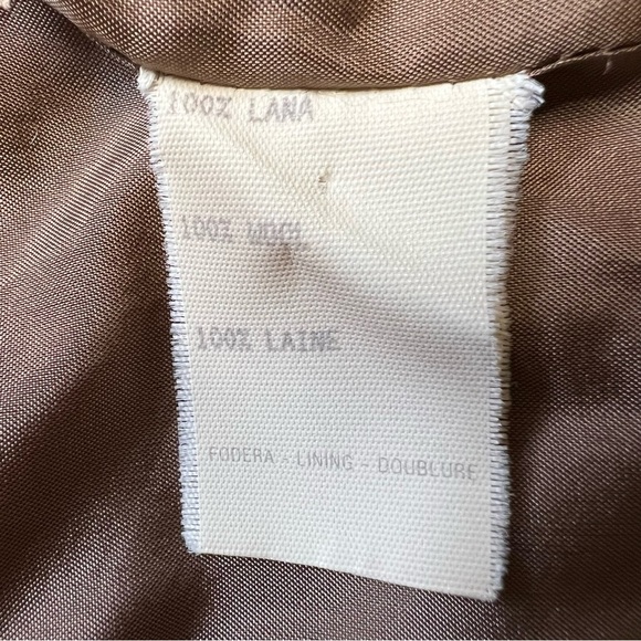 Gianni Versace Vintage 100% Wool Wrap-Tie Shoulder Pads Blazer Jacket Beige 10 - Picture 12 of 17